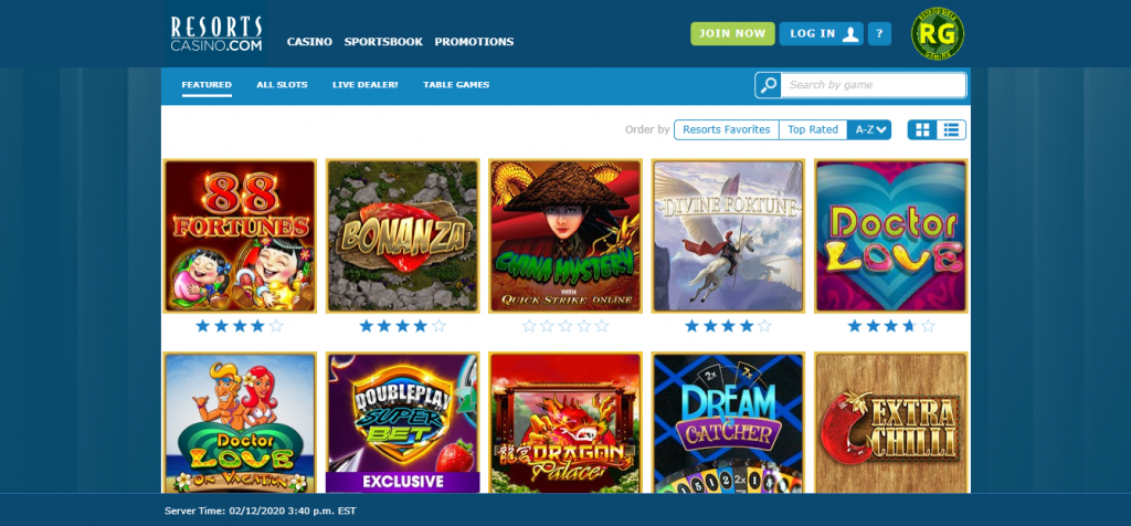 Resorts Online Casino downloading